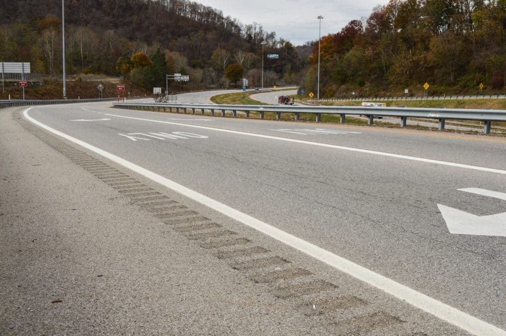 An on-ramp along Interstate 70.