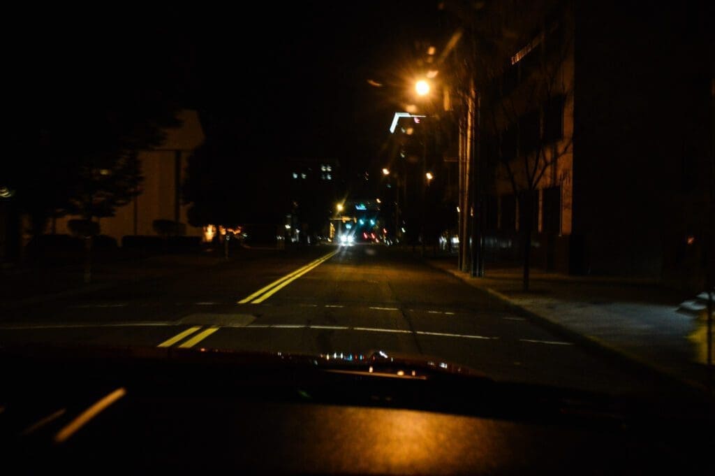 Late at night in Wheeling means the streets are empty of walkers.