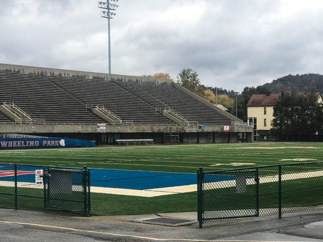 A photo of Wheeling Island Stadium.