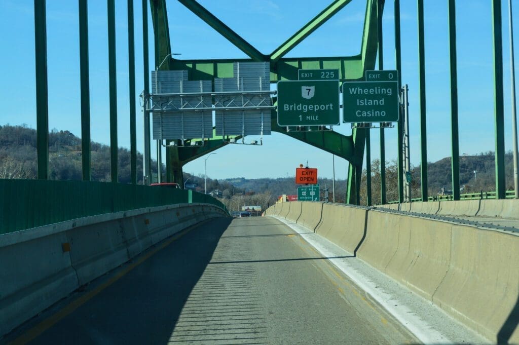 A lane closure along Interstate 70.