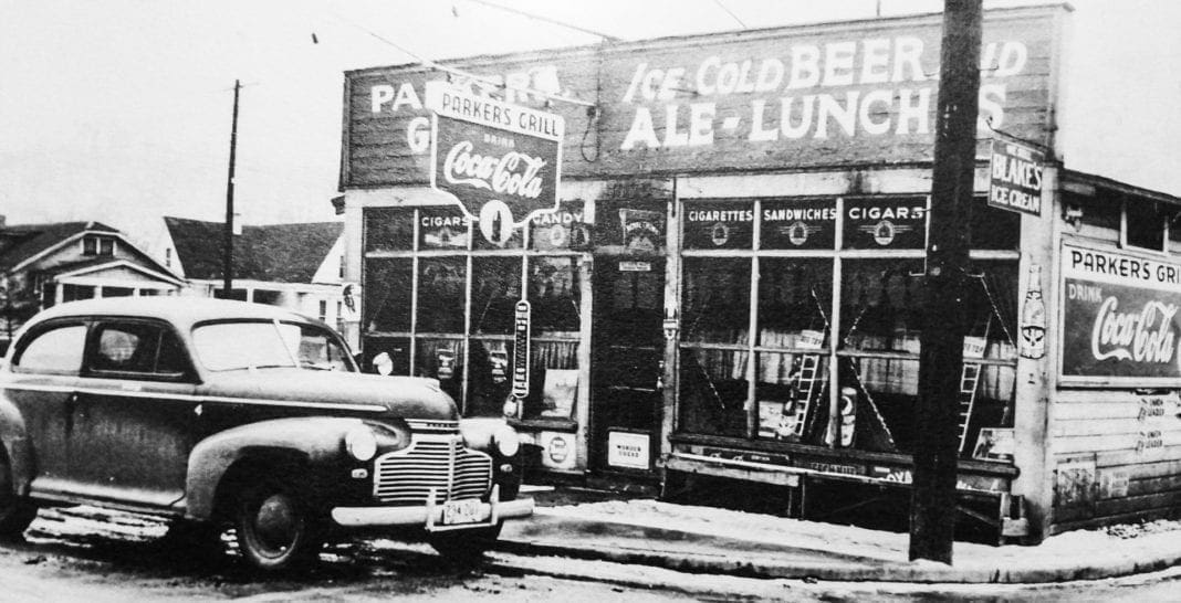 An old photo of a business in the Clator neighborhood of the city of Wheeling.