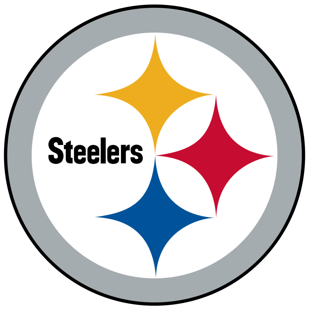 The logo of the Pittsburgh Steelers.