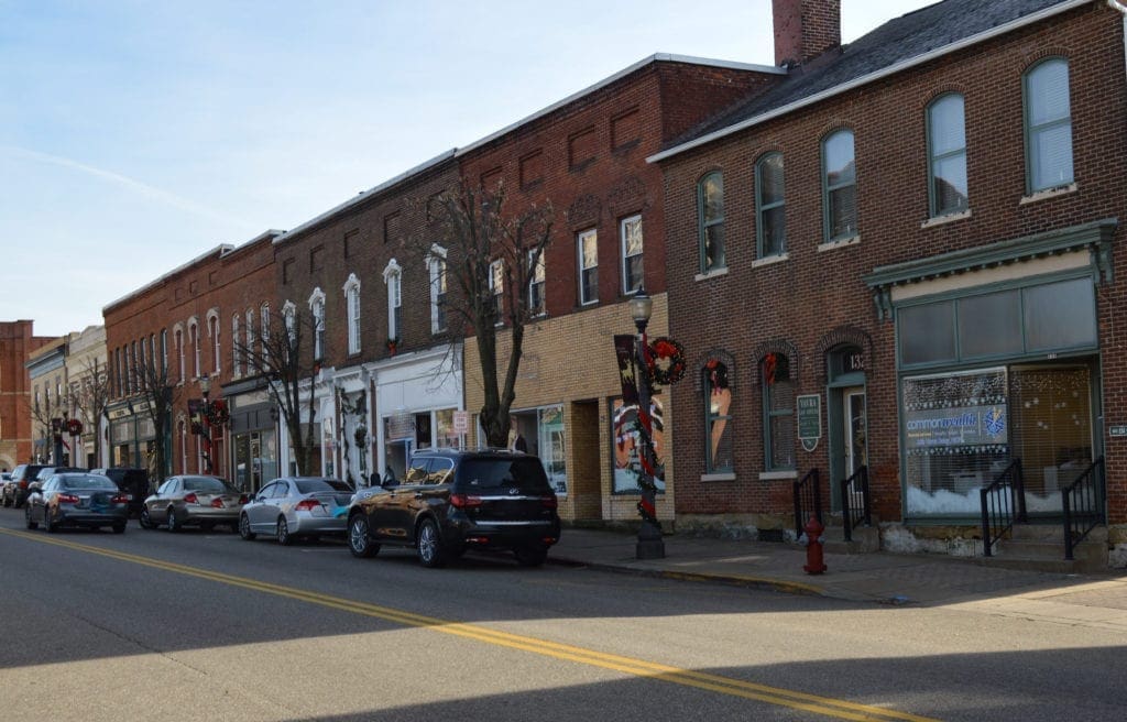 A downtown district in East Ohio.