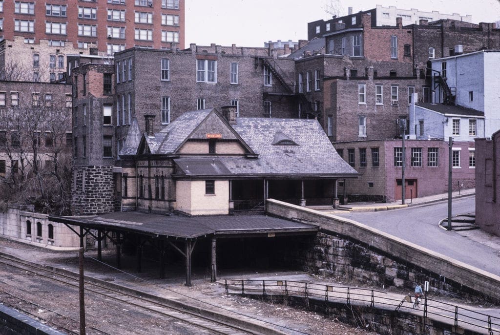 A photo of the train station in downtown Wheeling.