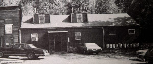 The front facade of a popular bar.