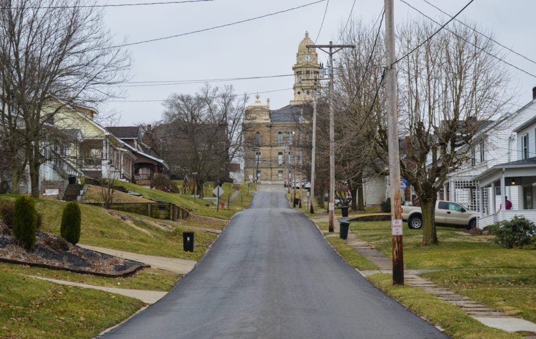 A neighborhood in an East Ohio town.