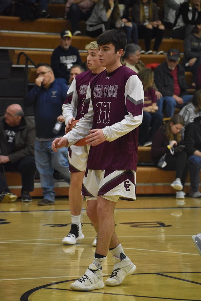 Wheeling Central having a pregame practice.