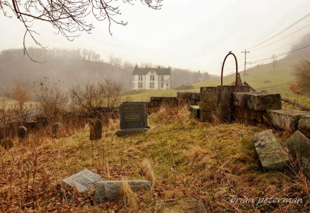 A photo of a family cemetery.