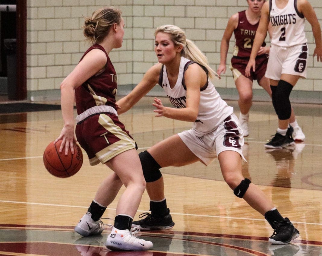 A photo of a girls basketball game.