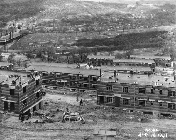 The city's industrial park was below the development.