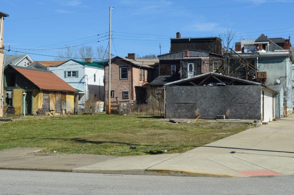 A photo of an empty lot.