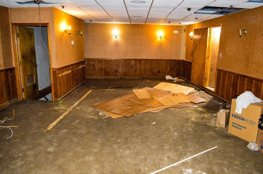 A banquet room that could be demolished.