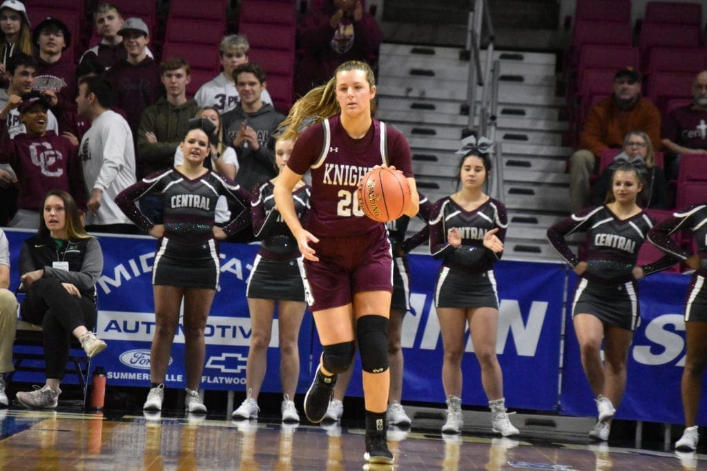 A basketball player for Wheeling Central