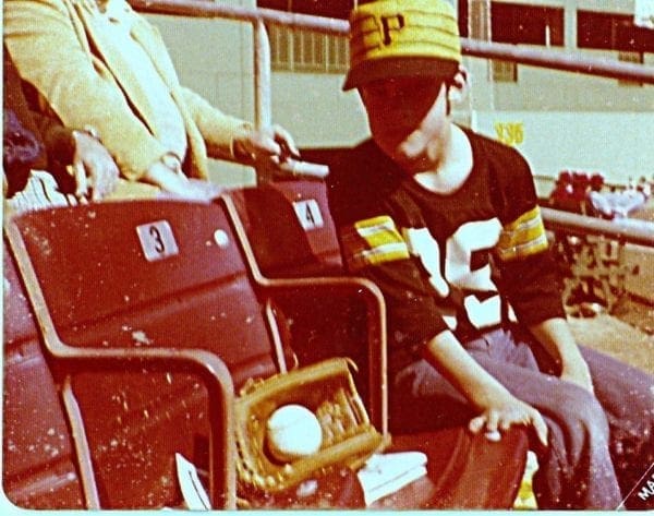 A child at a big-league baseball game.