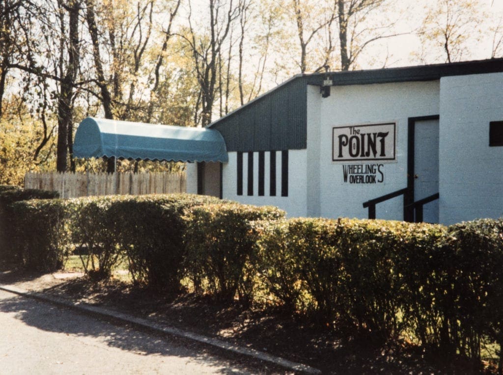 The front of a house.