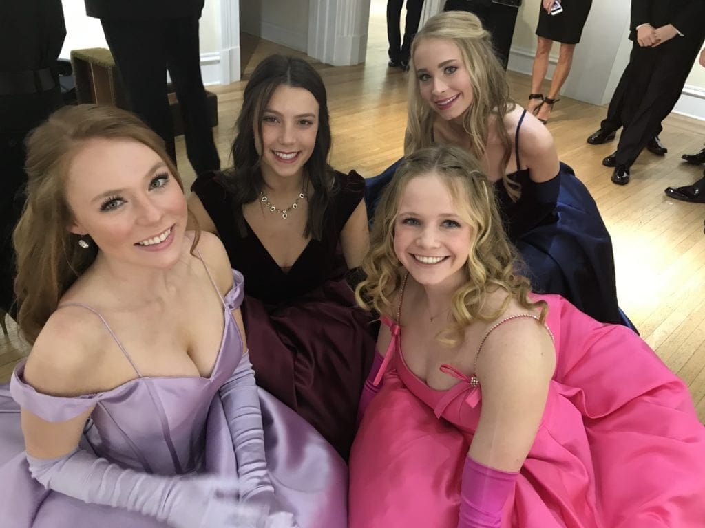 A group of girls before prom.