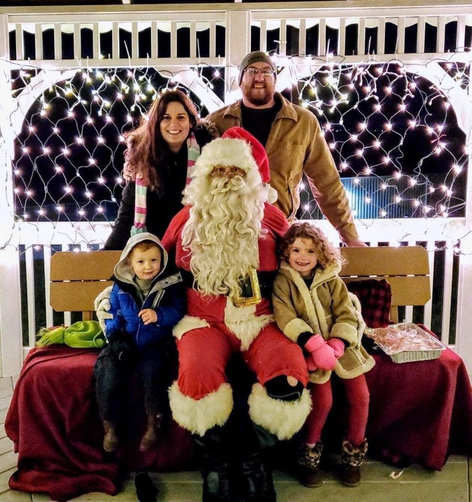 An image of a family at Christmastime.