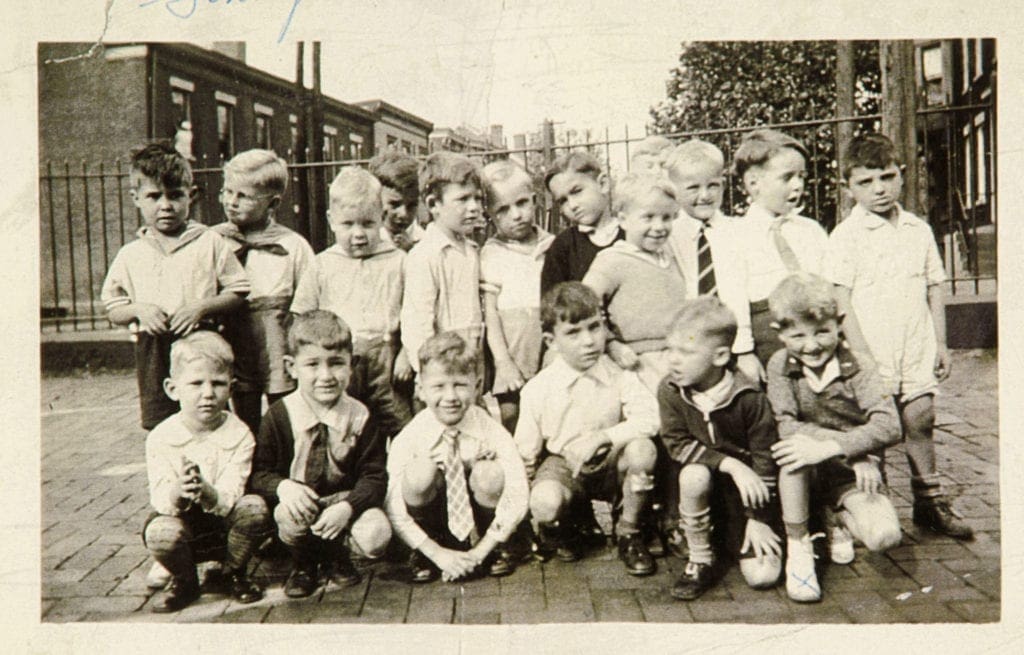 A photo of boys at school.