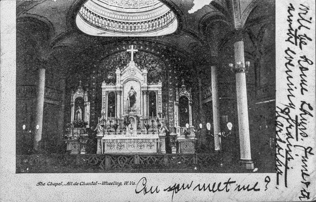 A postcard of a chapel.