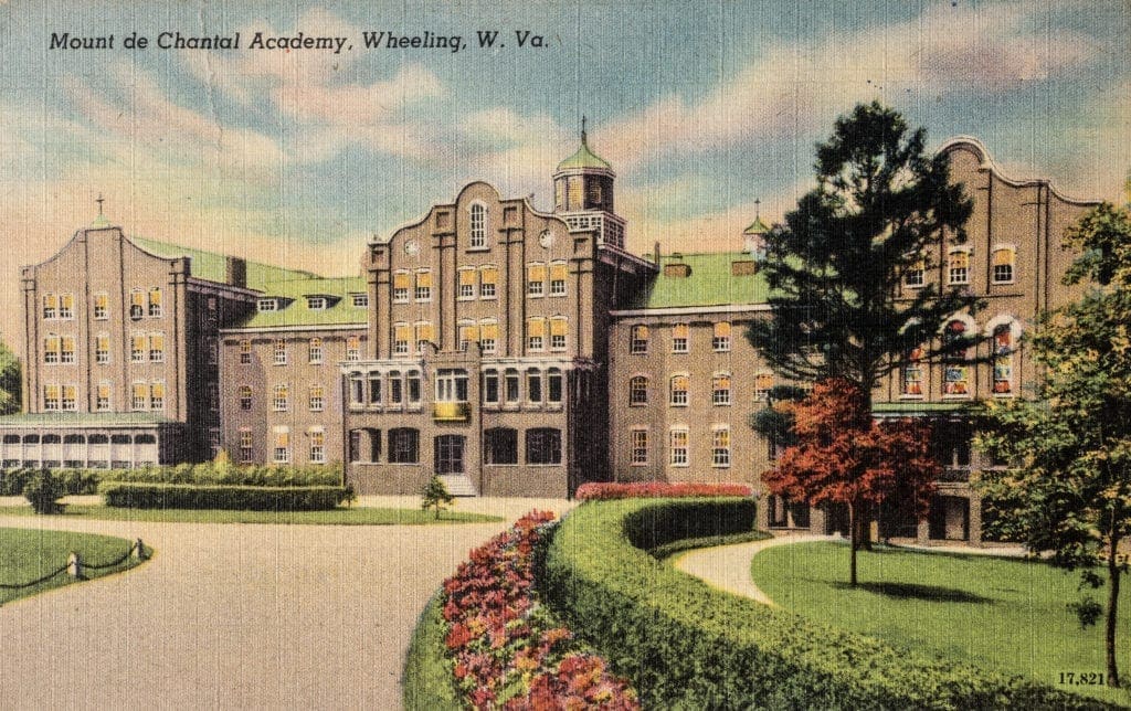 A postcard of a school.