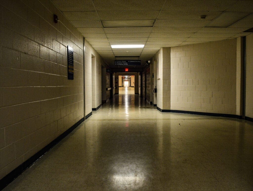 A vacant hallway.