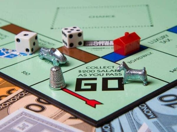 A photo of a Monopoly board.