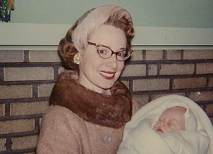 A mother and her son.