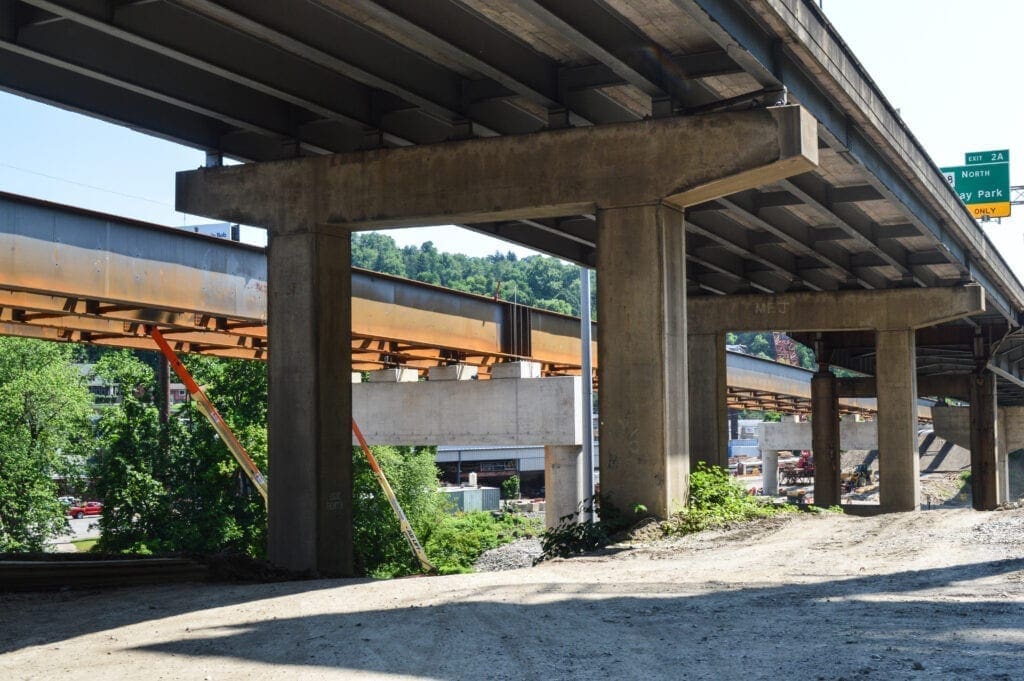 Two interstate bridges.