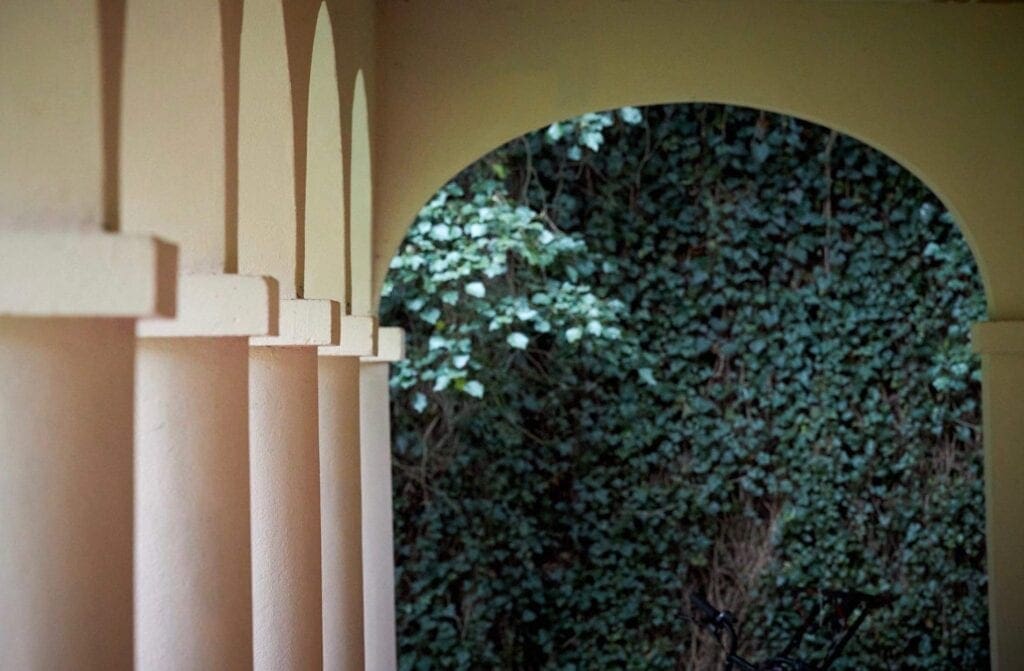 An archway of a monastery.