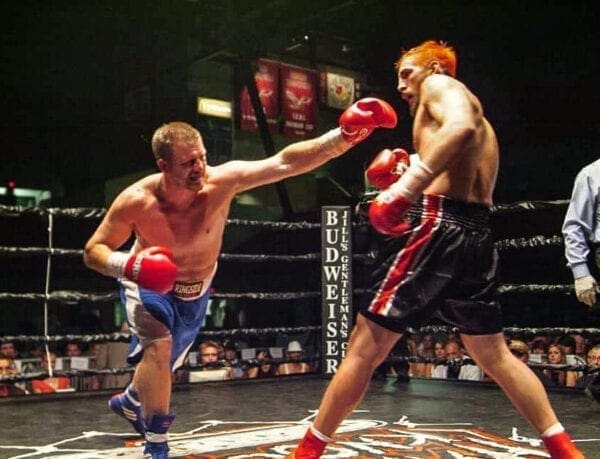 Two boxers in the ring.