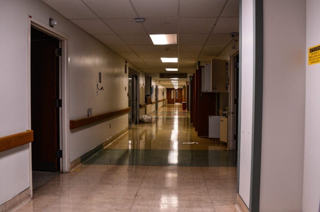 A long, empty hallway.