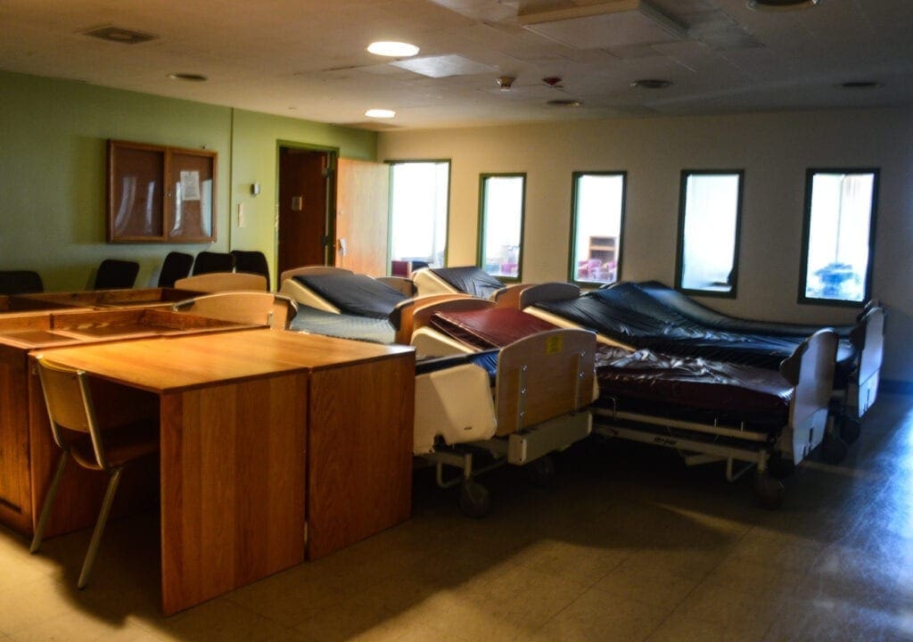 A common room in a hospital.