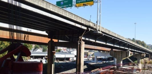 A photo of an interstate under construction.