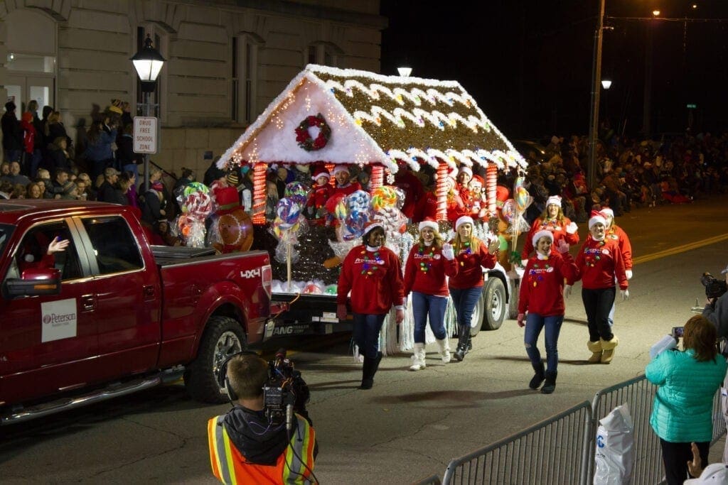 A float in a parade.