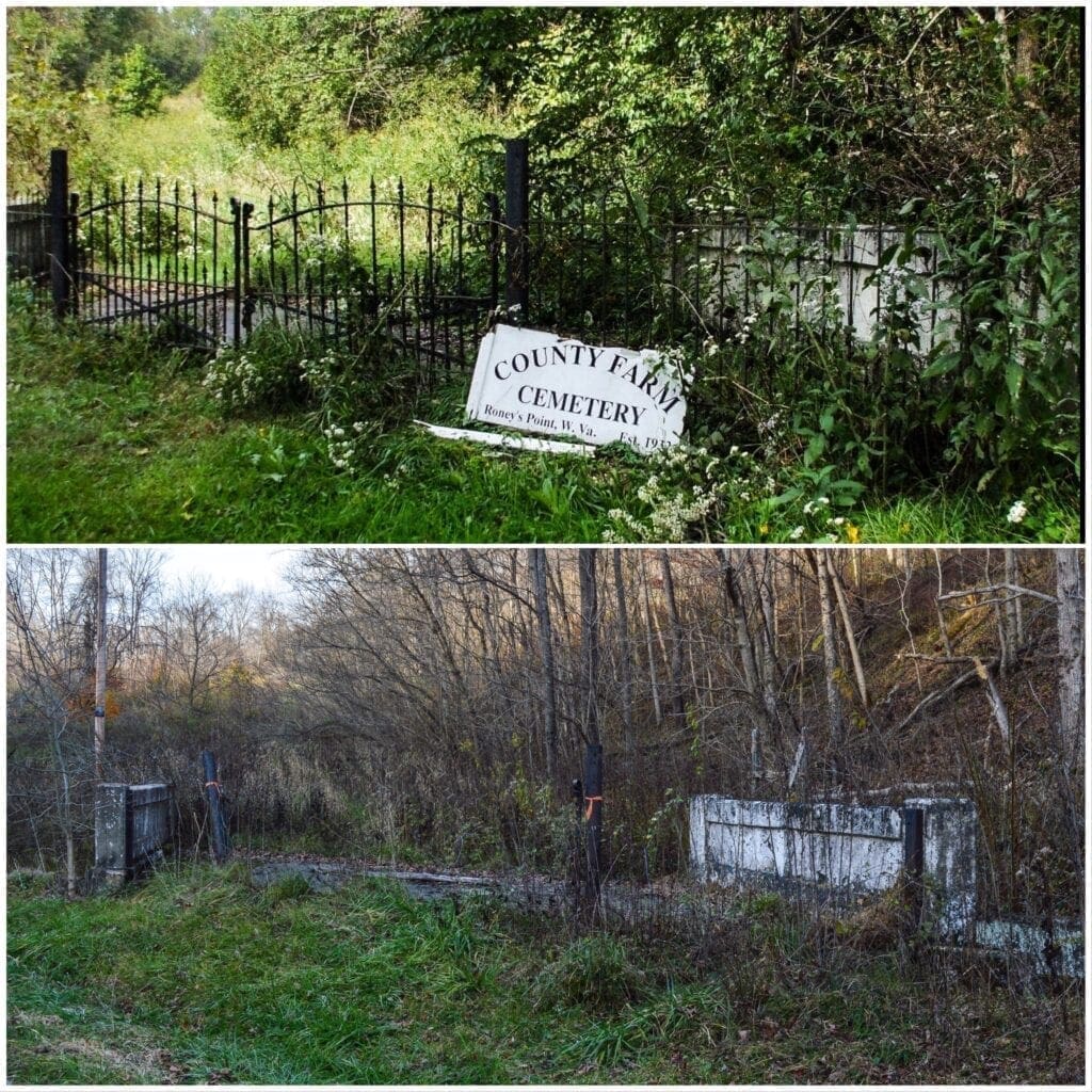 A pair of photos that displayed the decay over time.