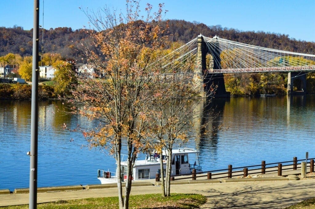 A photo of a boat on a river.