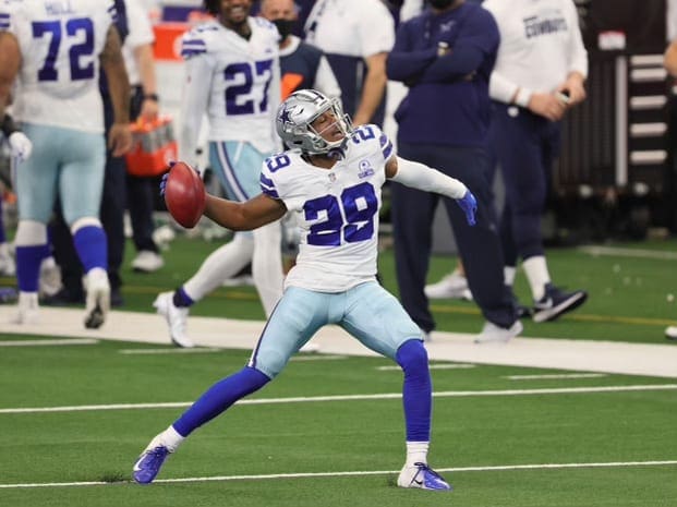 A football player on the field.