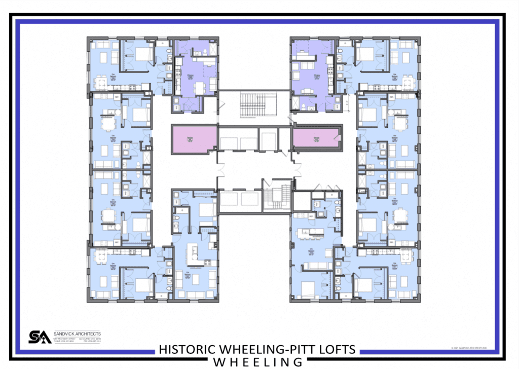 A blueprint of a floor plan.