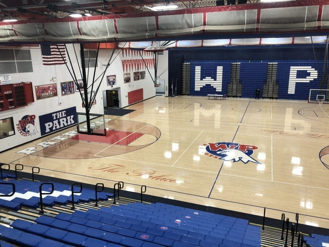 A basketball gym.