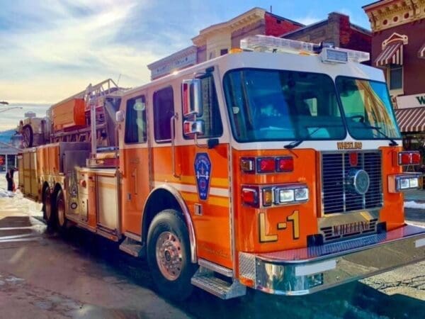 A large fire truck.