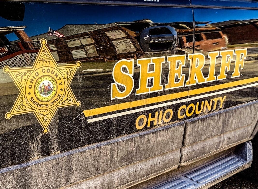 A photo of a logo on a truck.