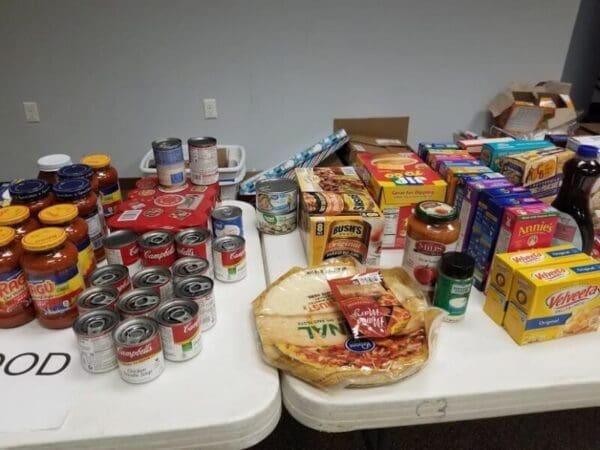 food stuffs and other items pictured on the table