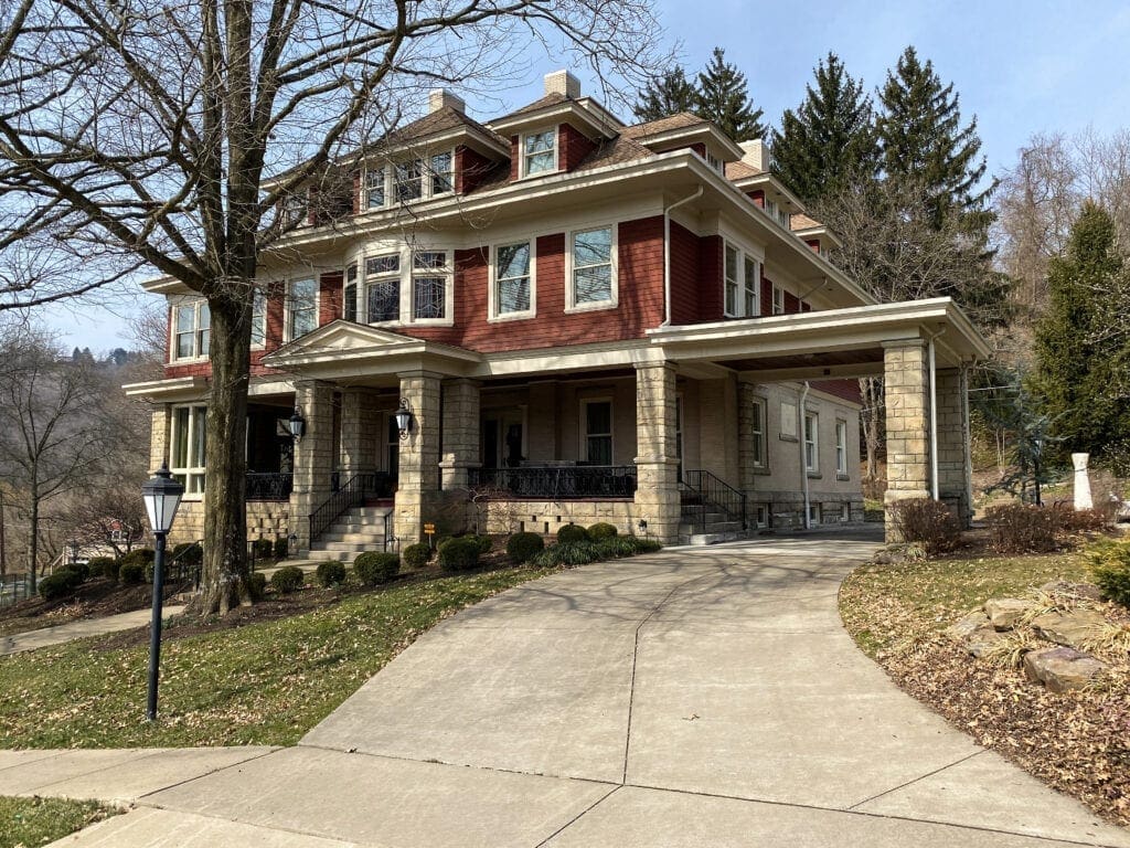 A large house on a street.