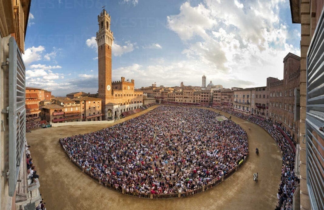 A large group of people.