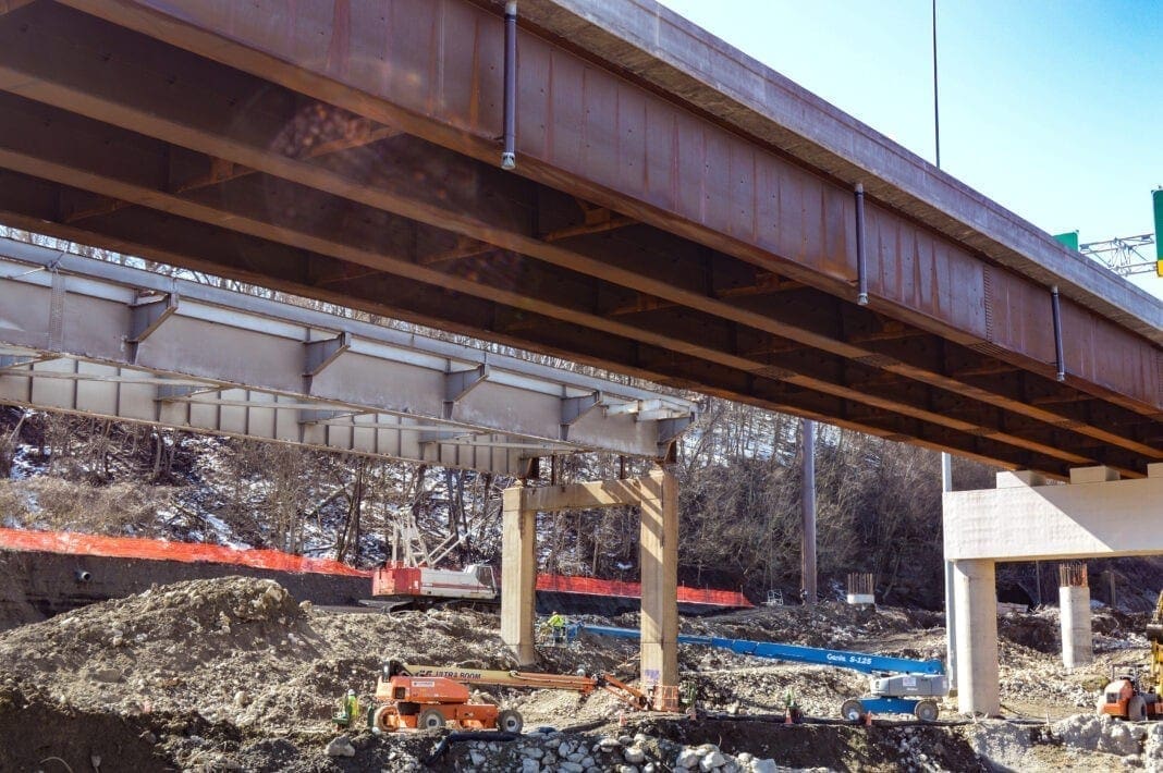 A photo of an interstate under construction.