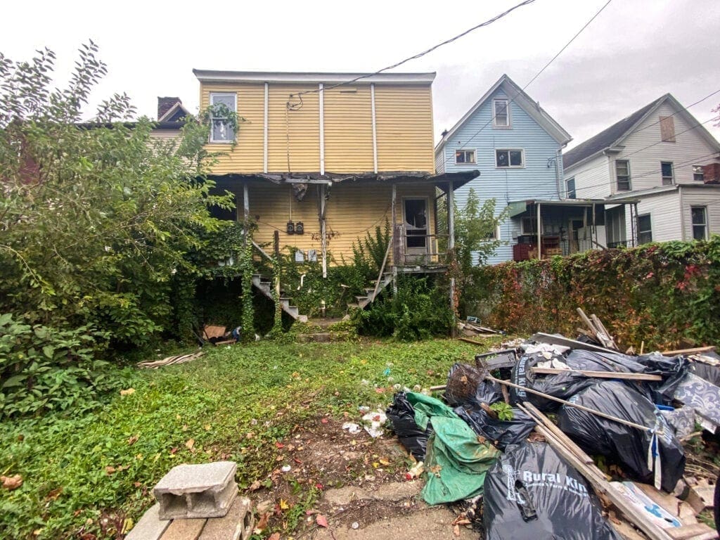 An abandoned house.