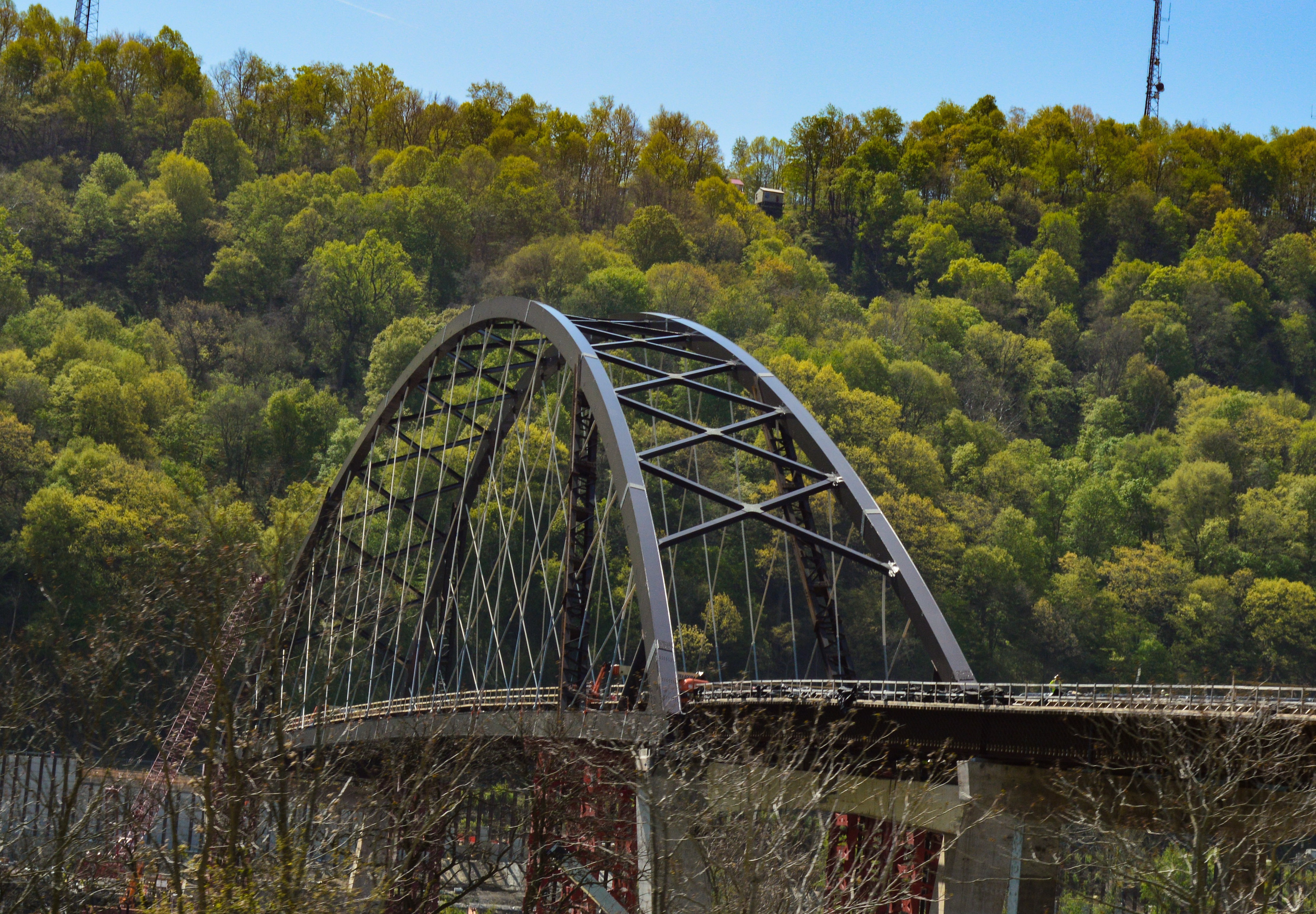 A bridge under construction.