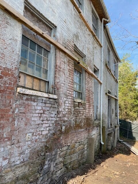 A wall of an old house.