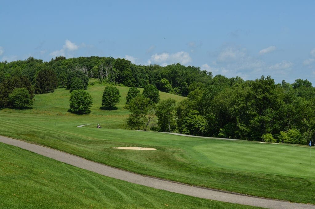 A photo of a golf course.