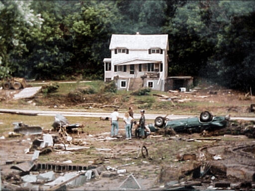 An area after a flash flood.